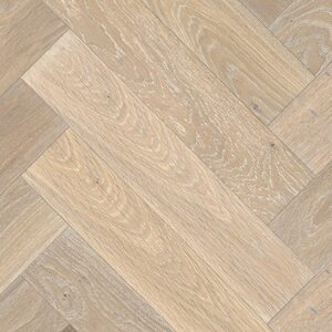 RENAISSANCE HERRINGBONE OAK LEONA SMOKED EXTRA WHITE UV OIL/WAX ENGINEERED FLOORING